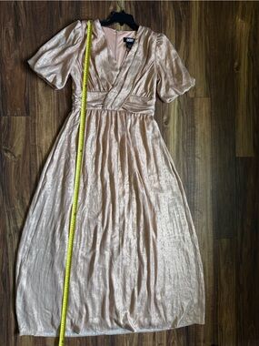 Dkny BNWT peachy tan party bridesmaid bridal shower dress maxi 10 elegant